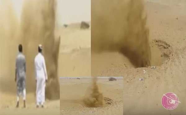 نافورة رملية بالقنفذة تثير دهشة المارة