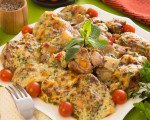 اوراك دجاج بصوص البشاميل الأخضر